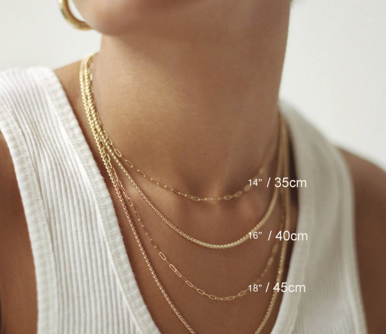 Non tarnish gold chain (45cm/17.7”)