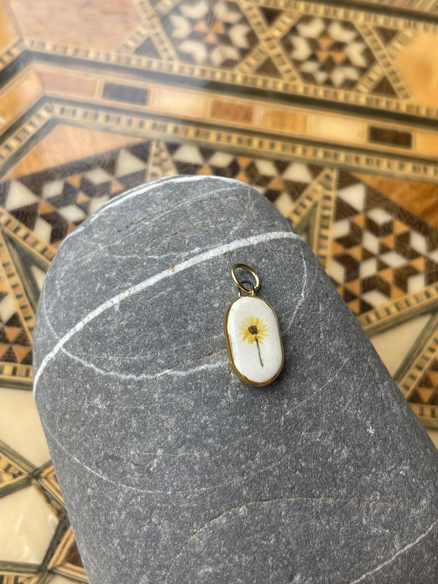 Sunflower pendant charm