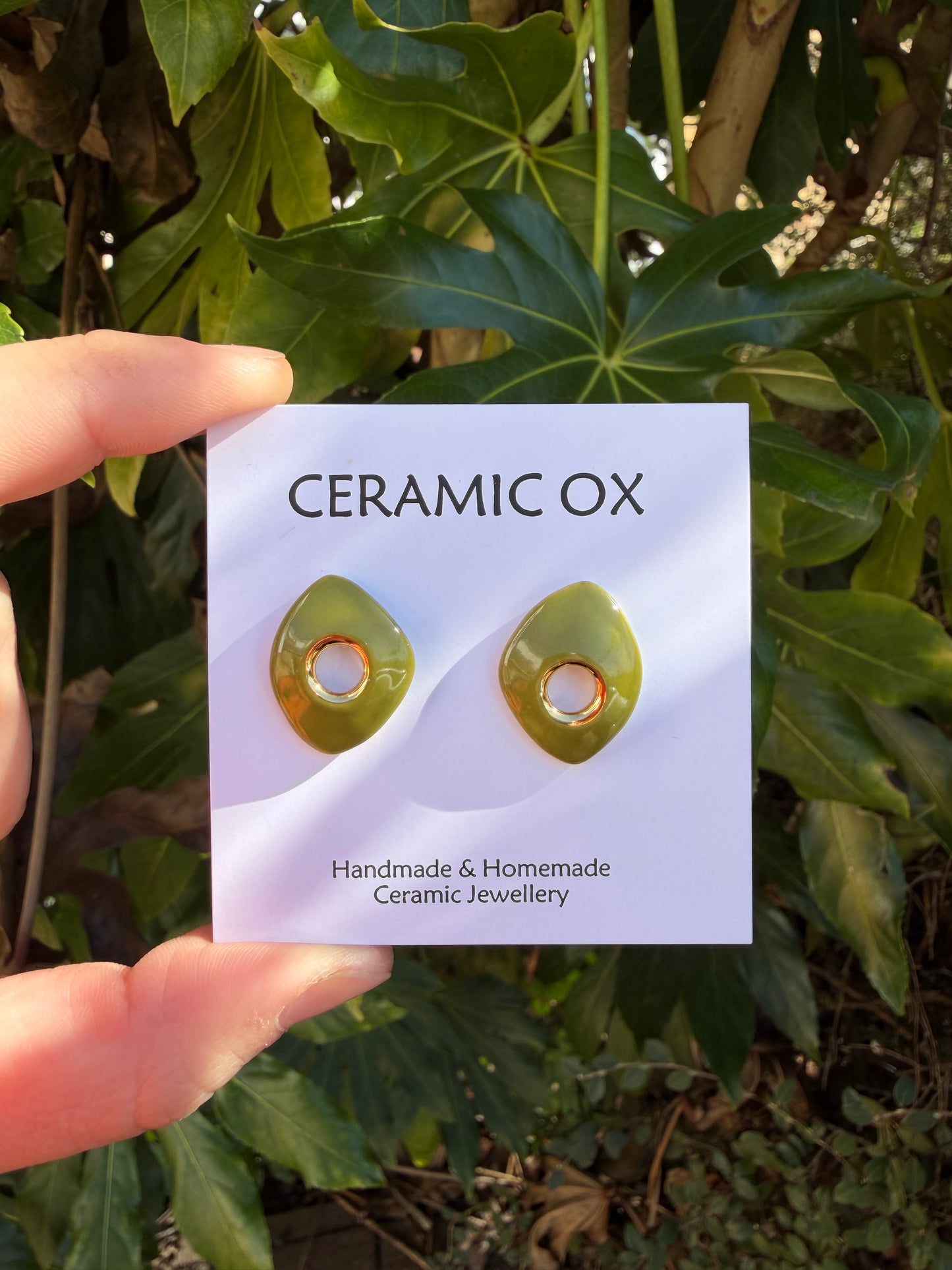 ‘Hepworth’ inspired olive studs
