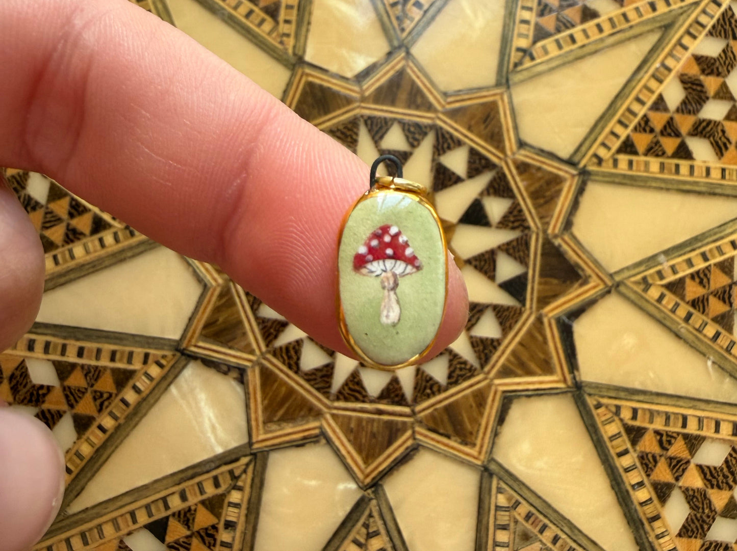 Toadstool pendant charm