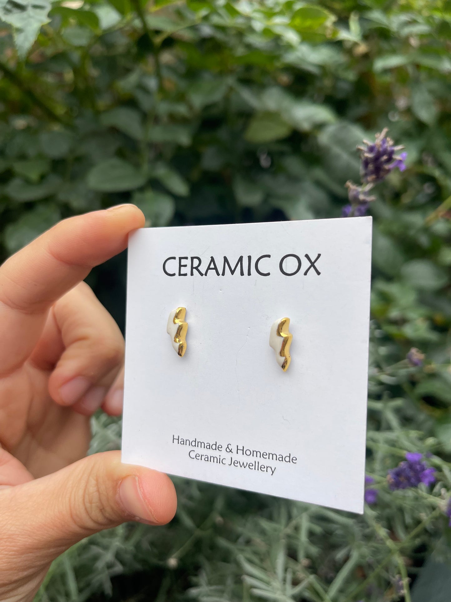 Mini lightning bolt studs