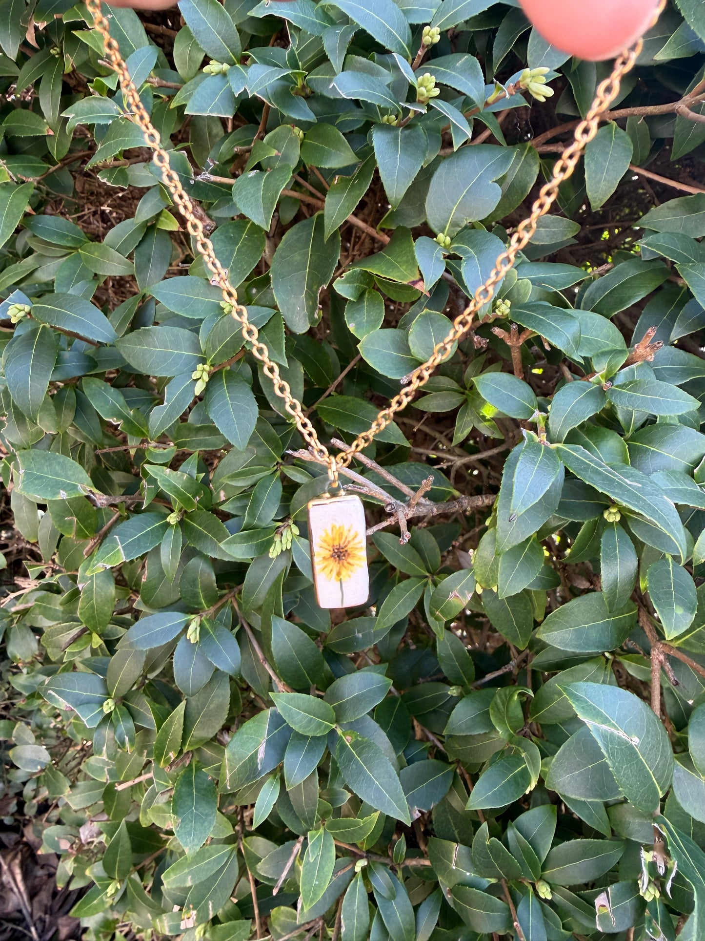 Sunflower pendant charm