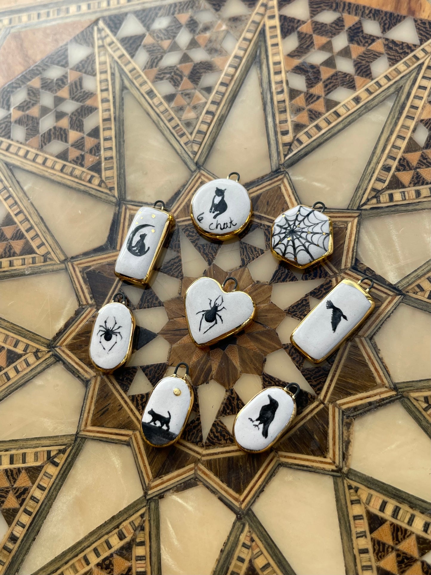 Black & white charms