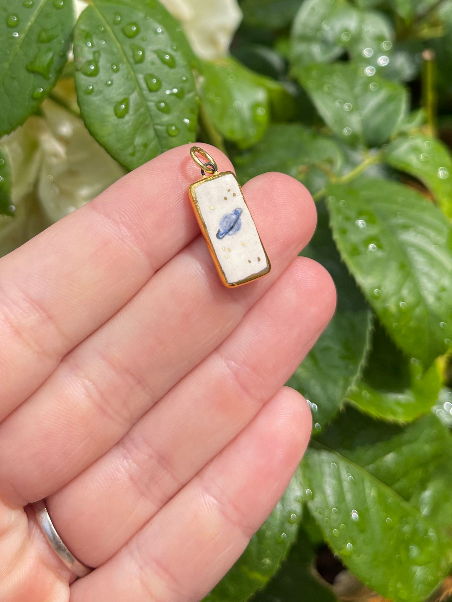 Blue planet pendant charm