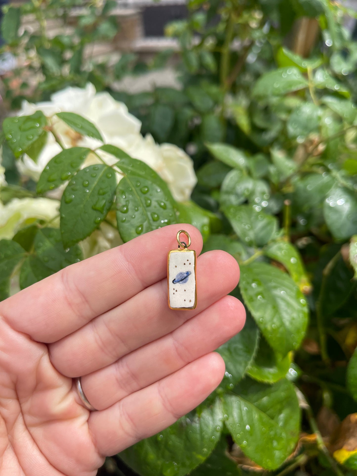 Blue planet pendant charm