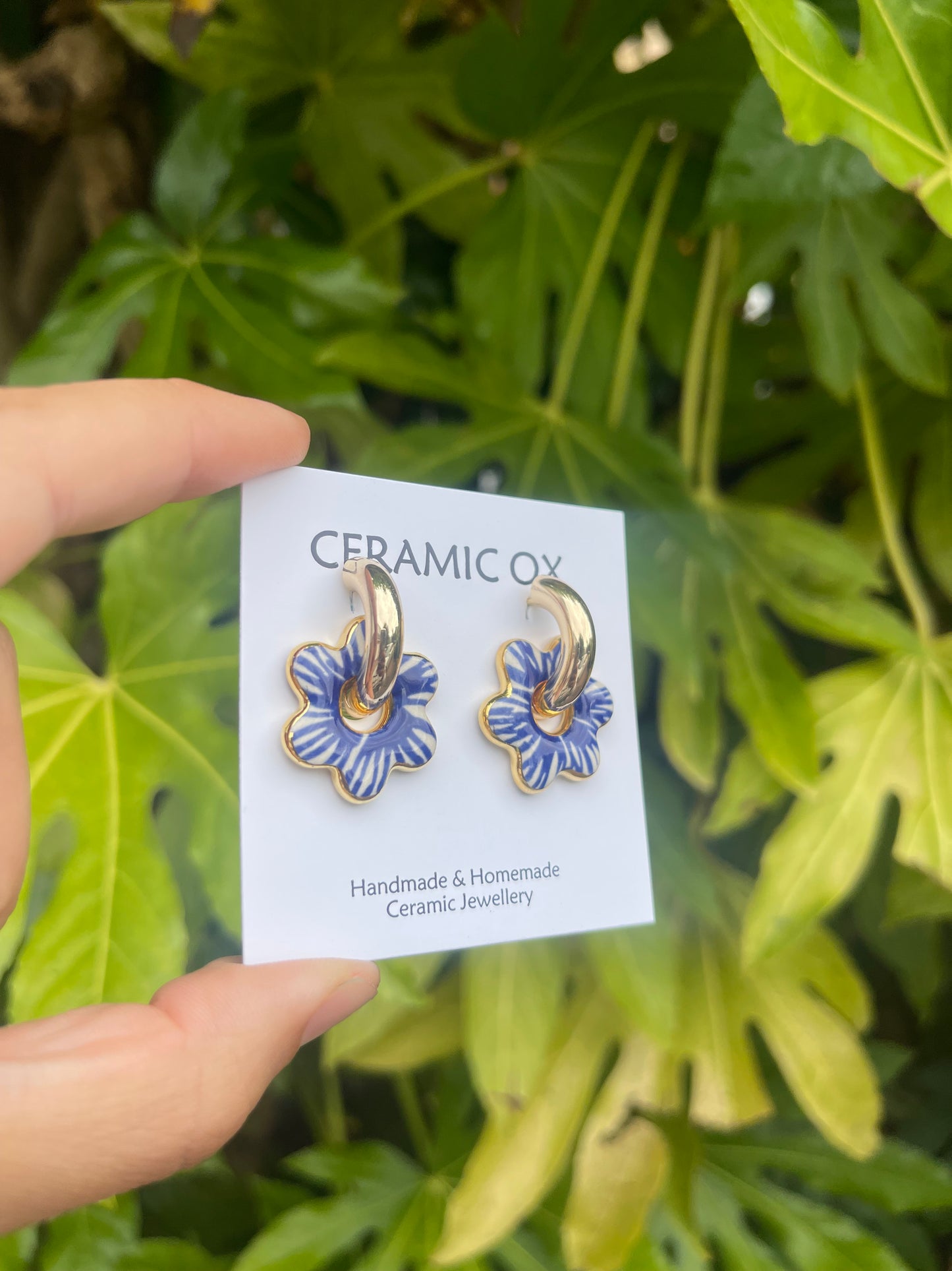 Scribble flower hoops