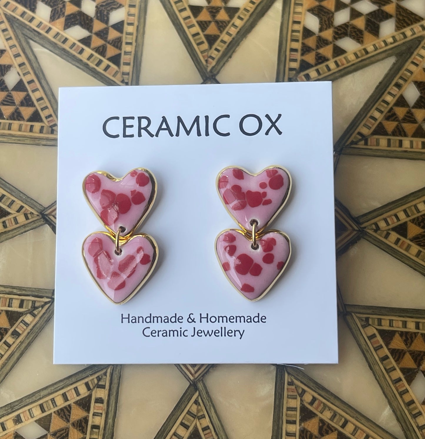 Double Love Heart Pink/Red