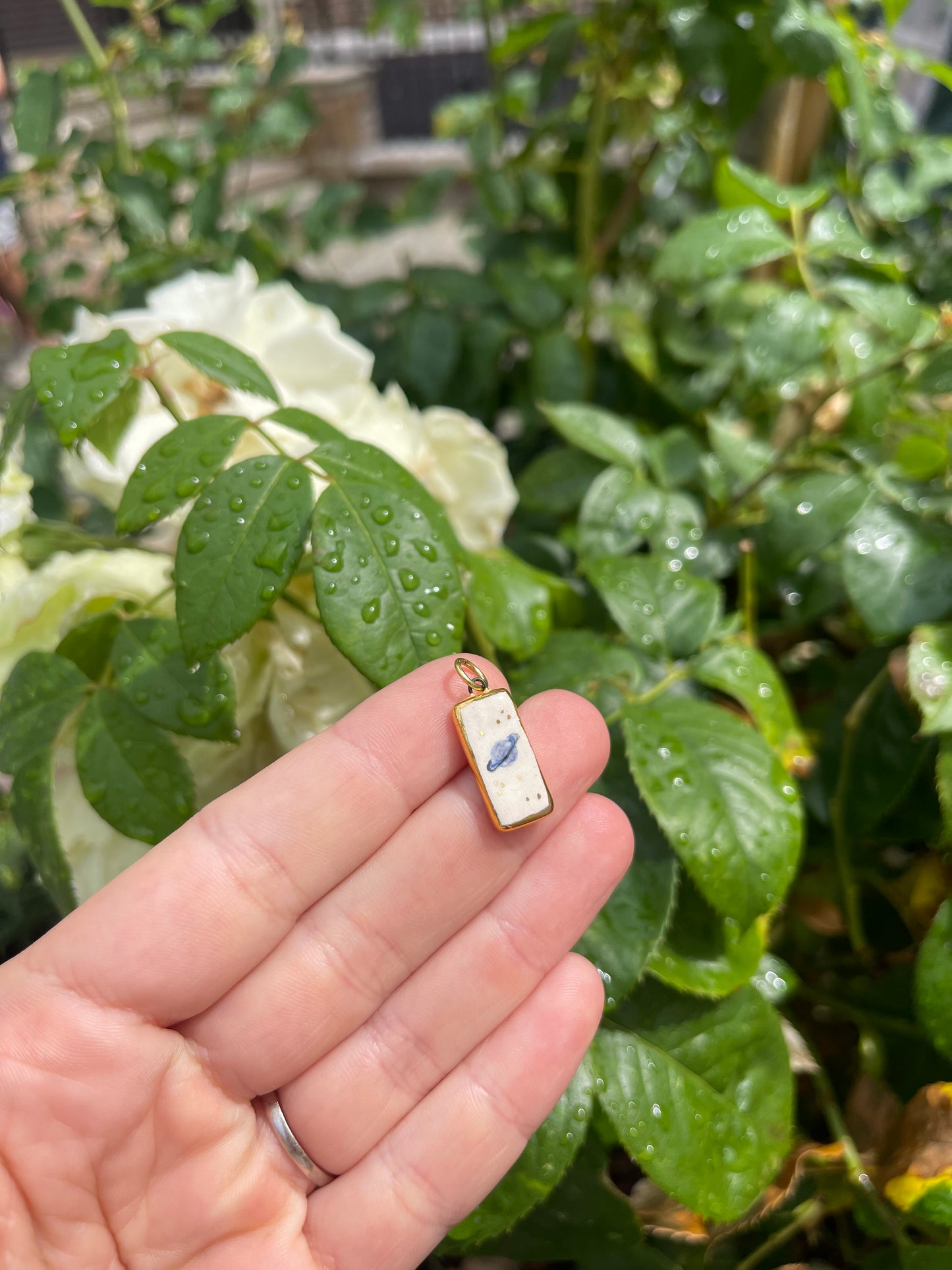 Blue planet pendant charm