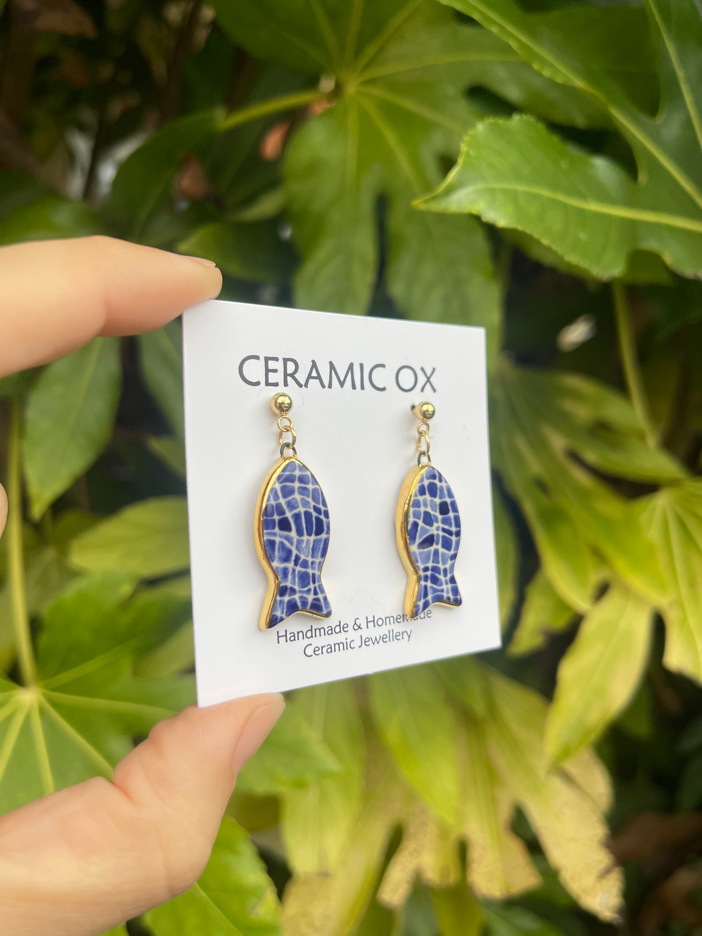 Watercolour water drop fish (large)