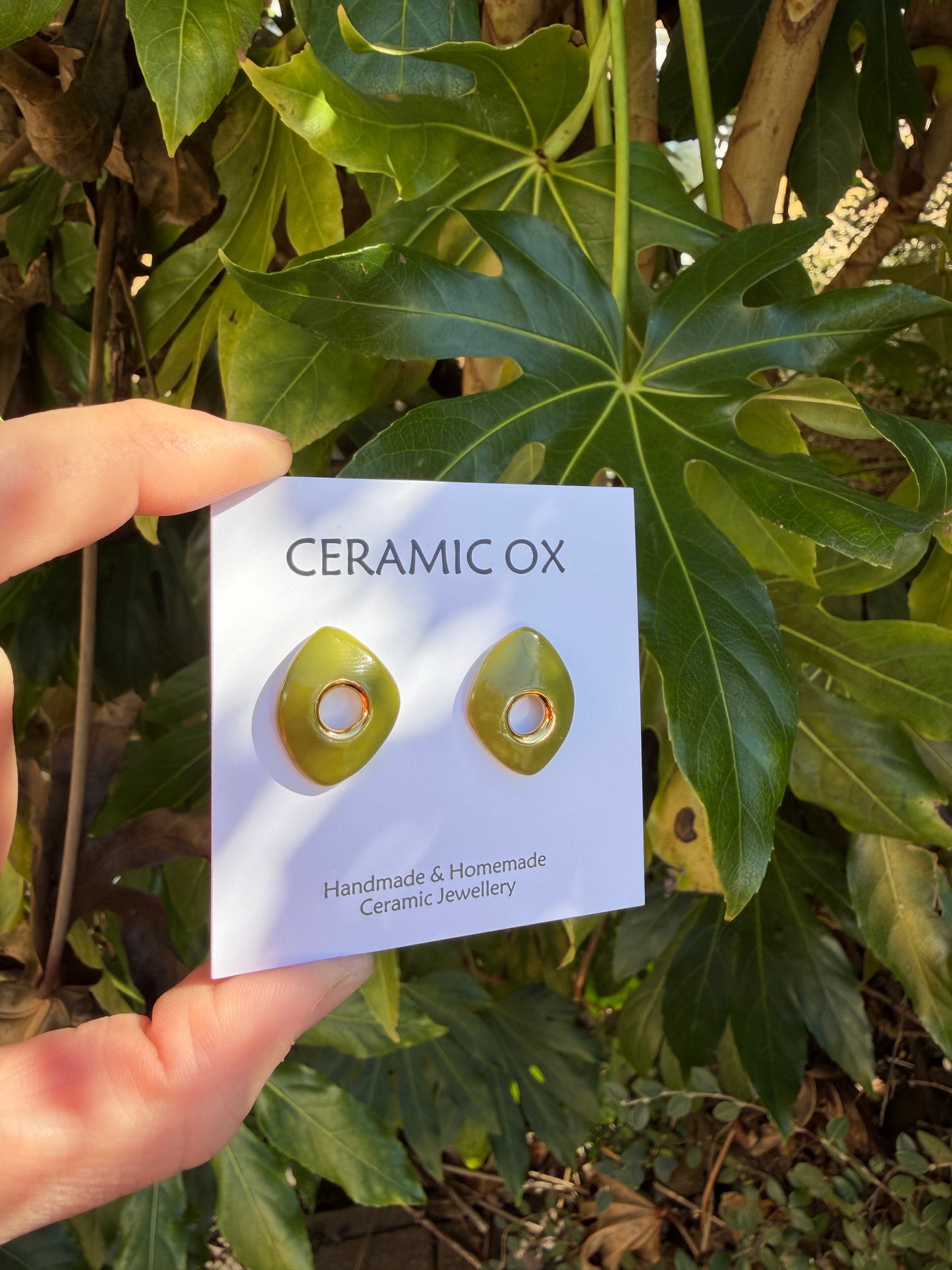 ‘Hepworth’ inspired olive studs