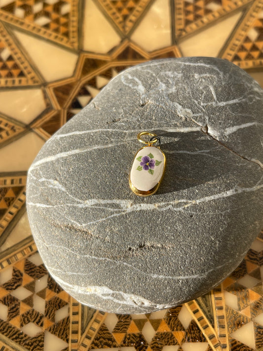Pansy pendant charm