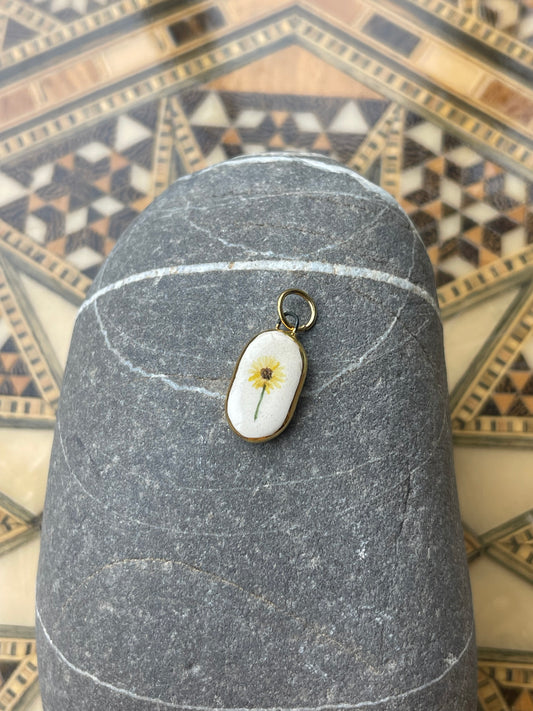 Sunflower pendant charm