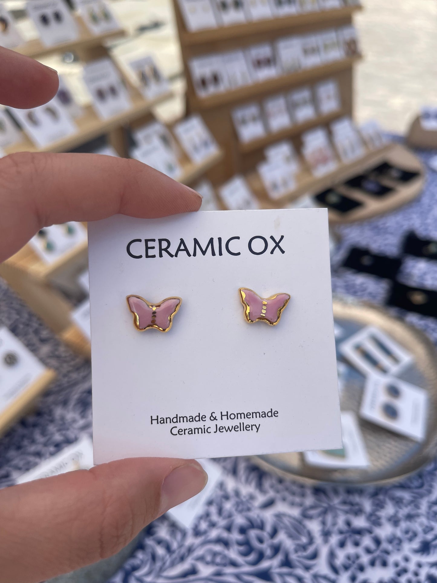 Tiny butterfly studs