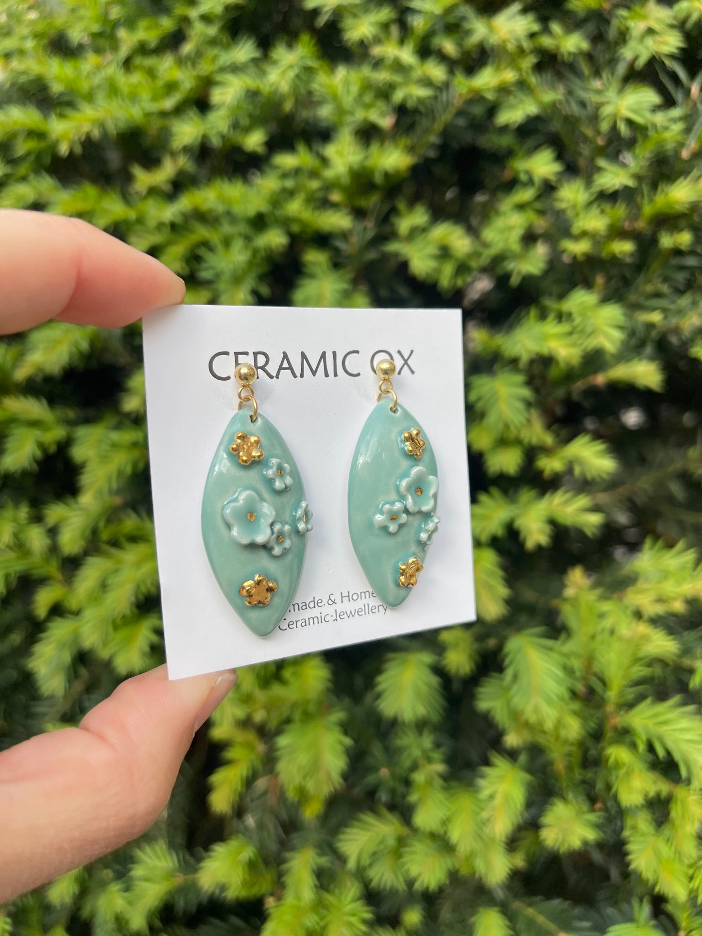 Dangly Jade 3D flowers