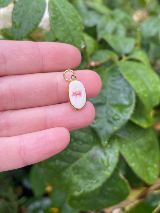 Pig charm pendant