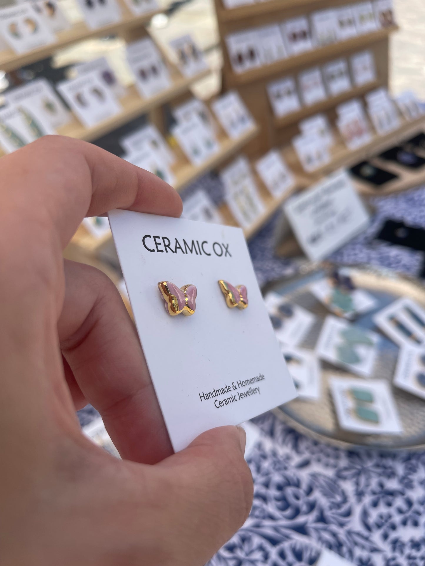 Tiny butterfly studs