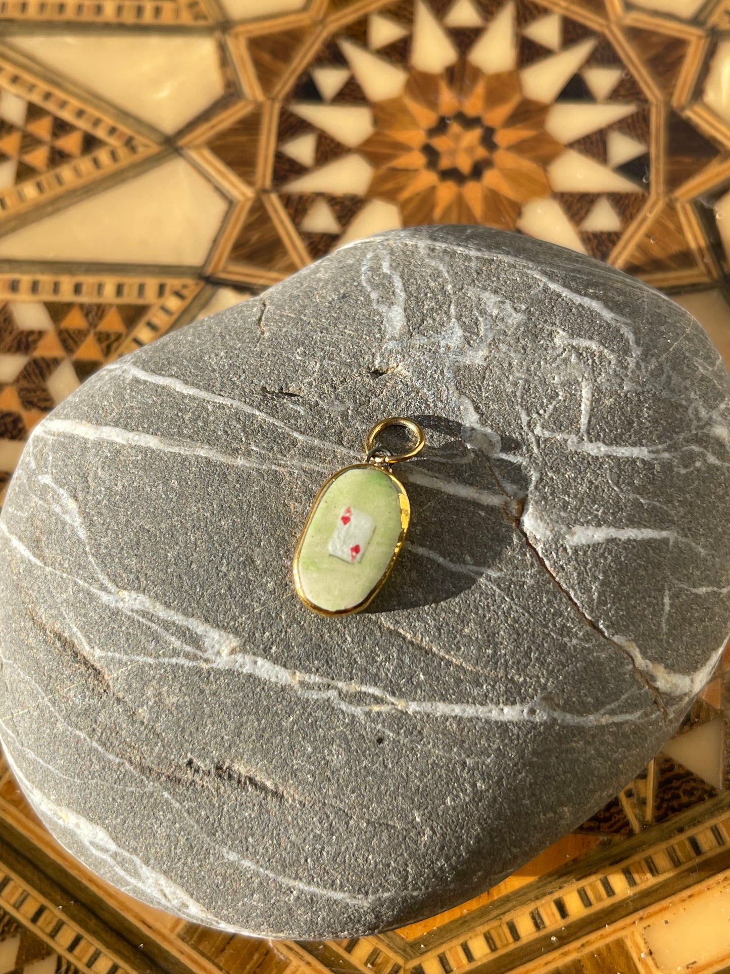 Ace of hearts pendant charm