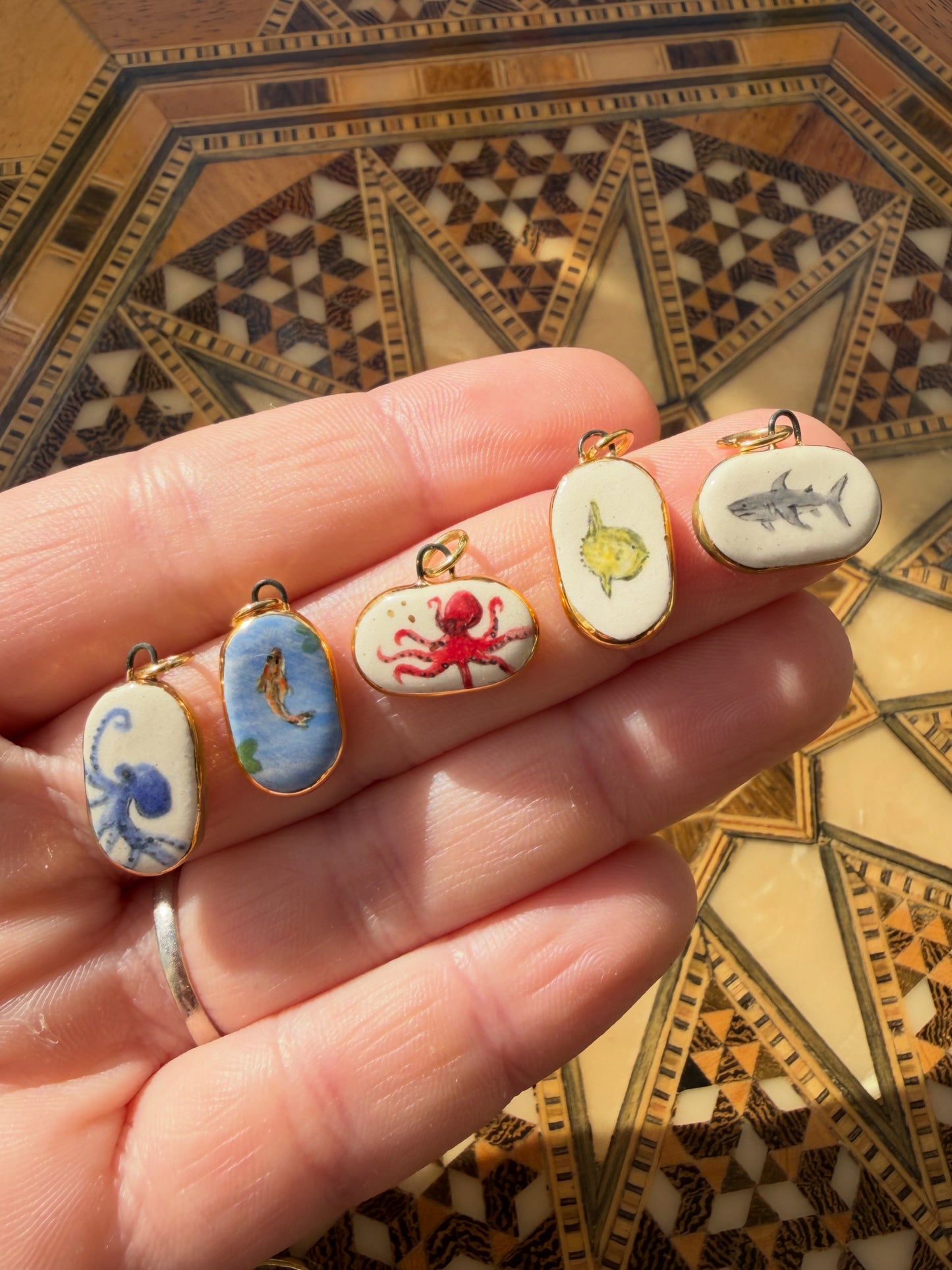 Miniature painting sea life