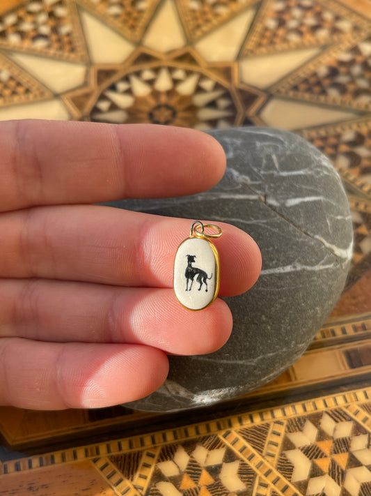 ‘Whippet/hound’ pendant charm