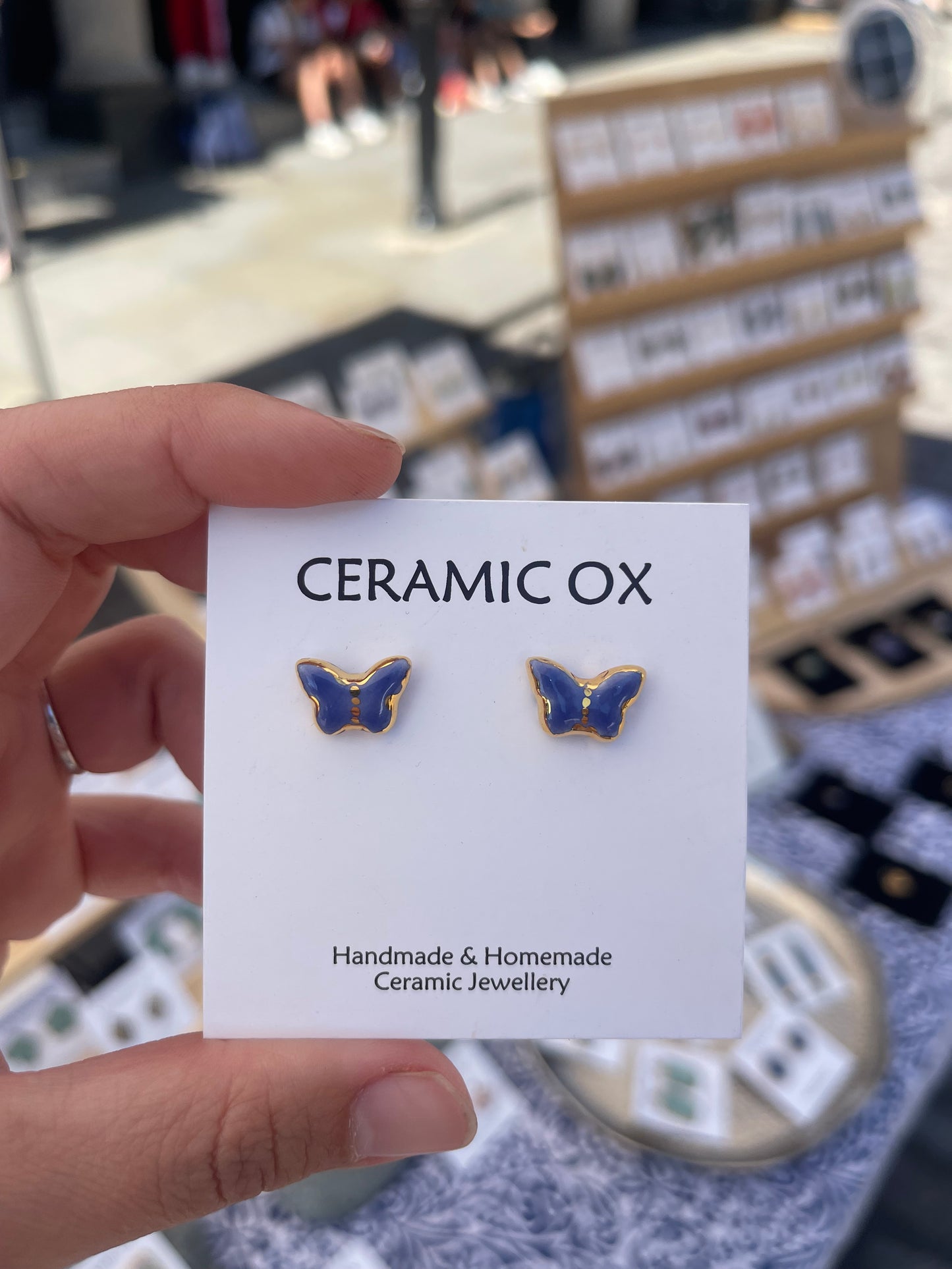 Tiny butterfly studs