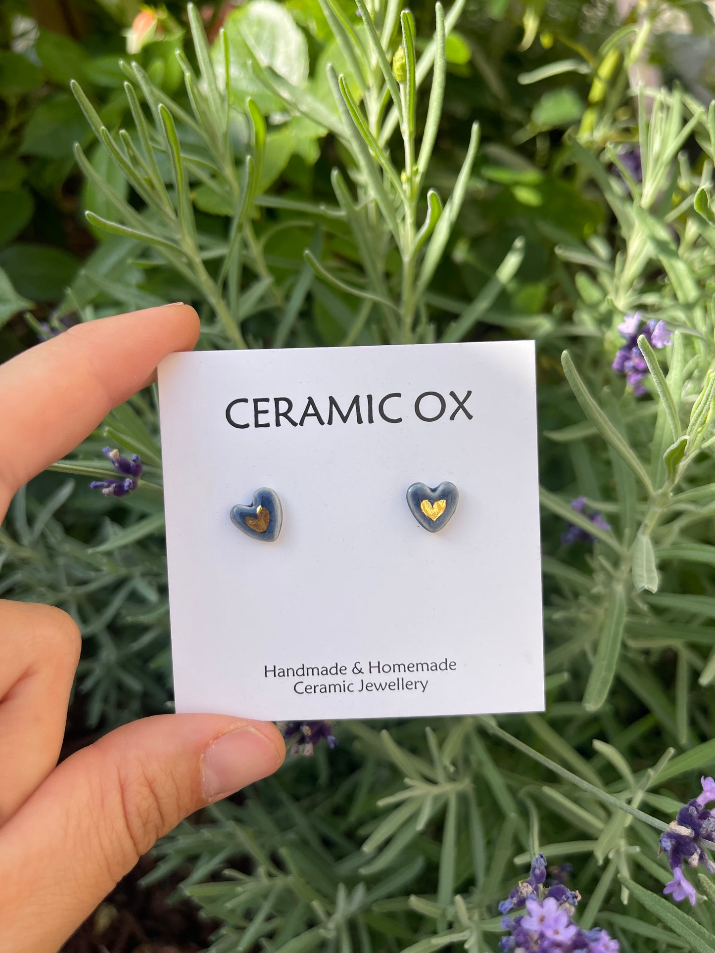 Navy tiny hearts