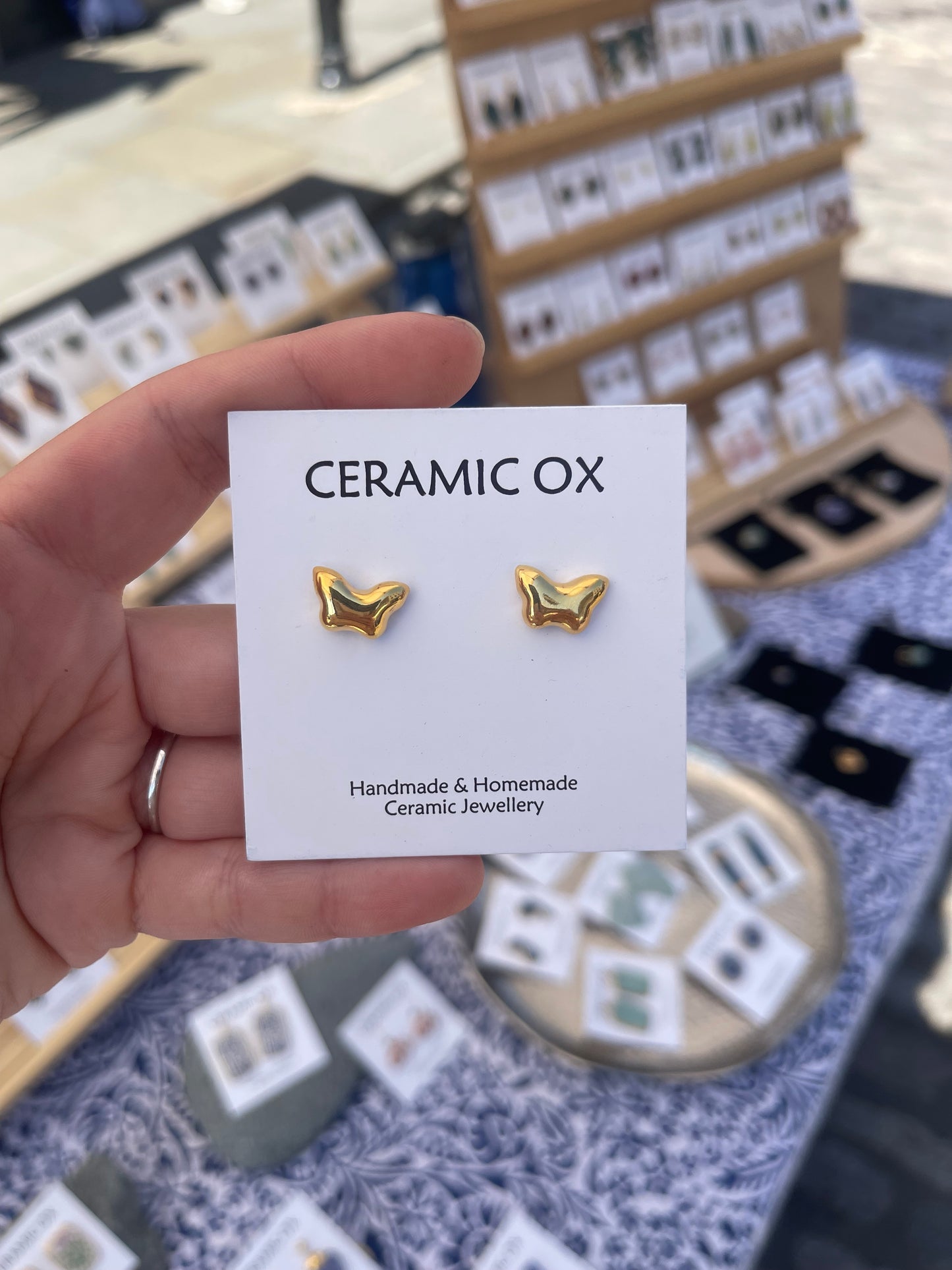 Tiny butterfly studs