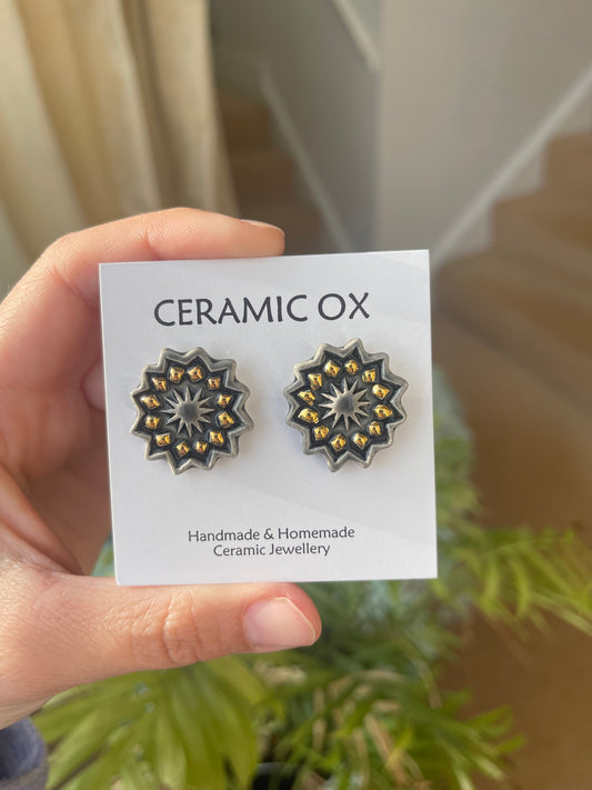 Black star studs