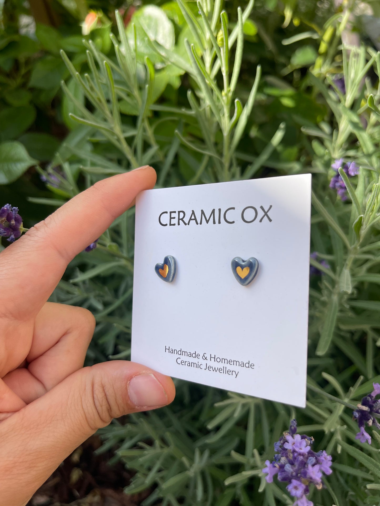 Navy tiny hearts