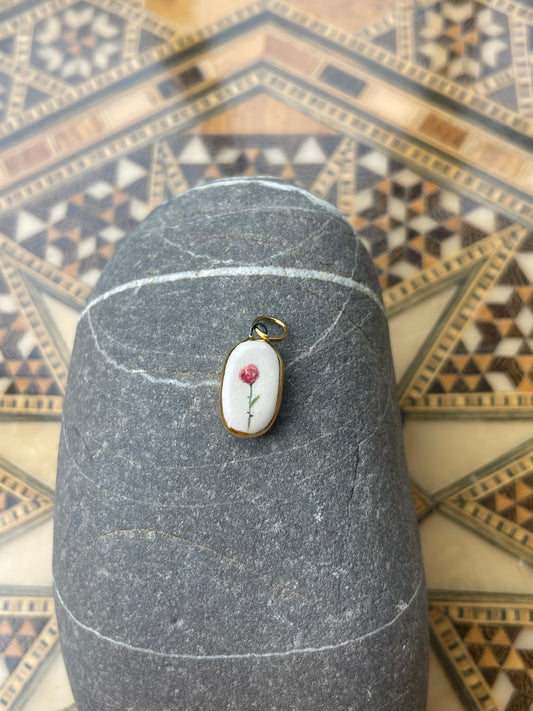 Rose pendant charm