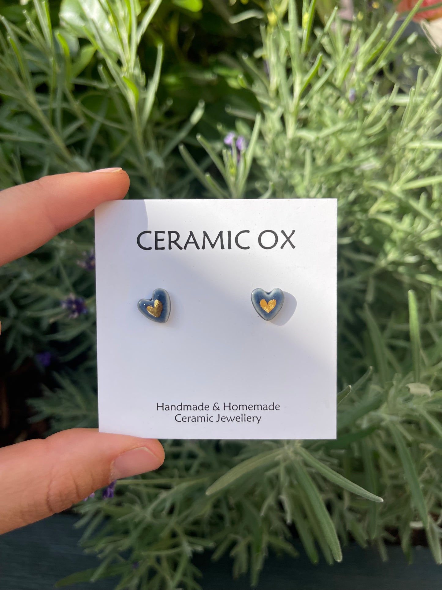 Navy tiny hearts