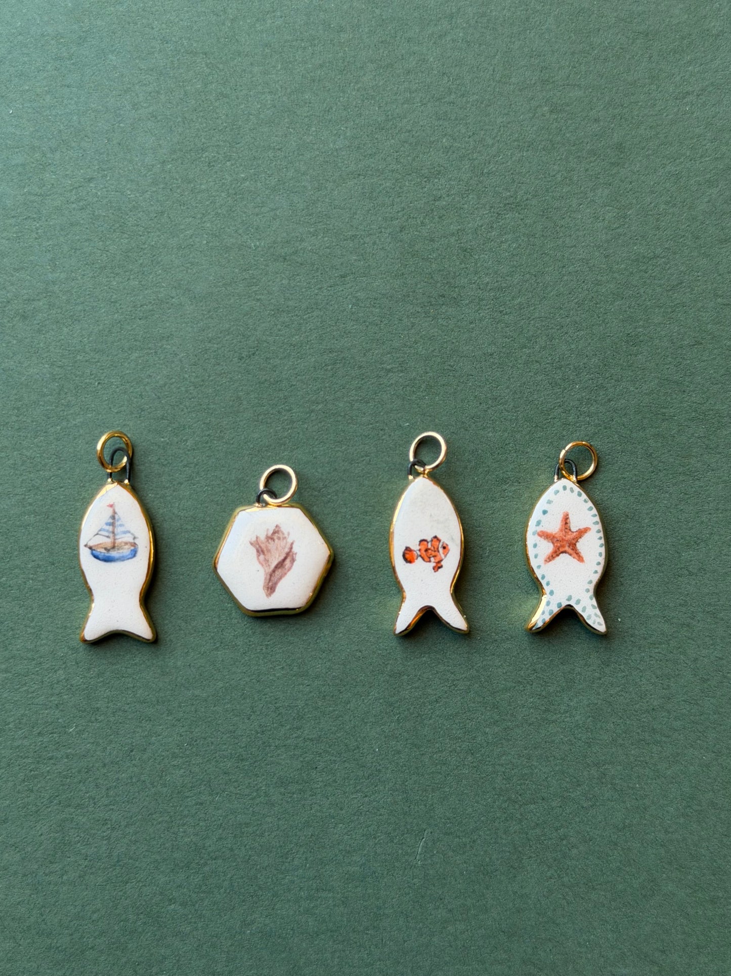 Seaside pendant charms