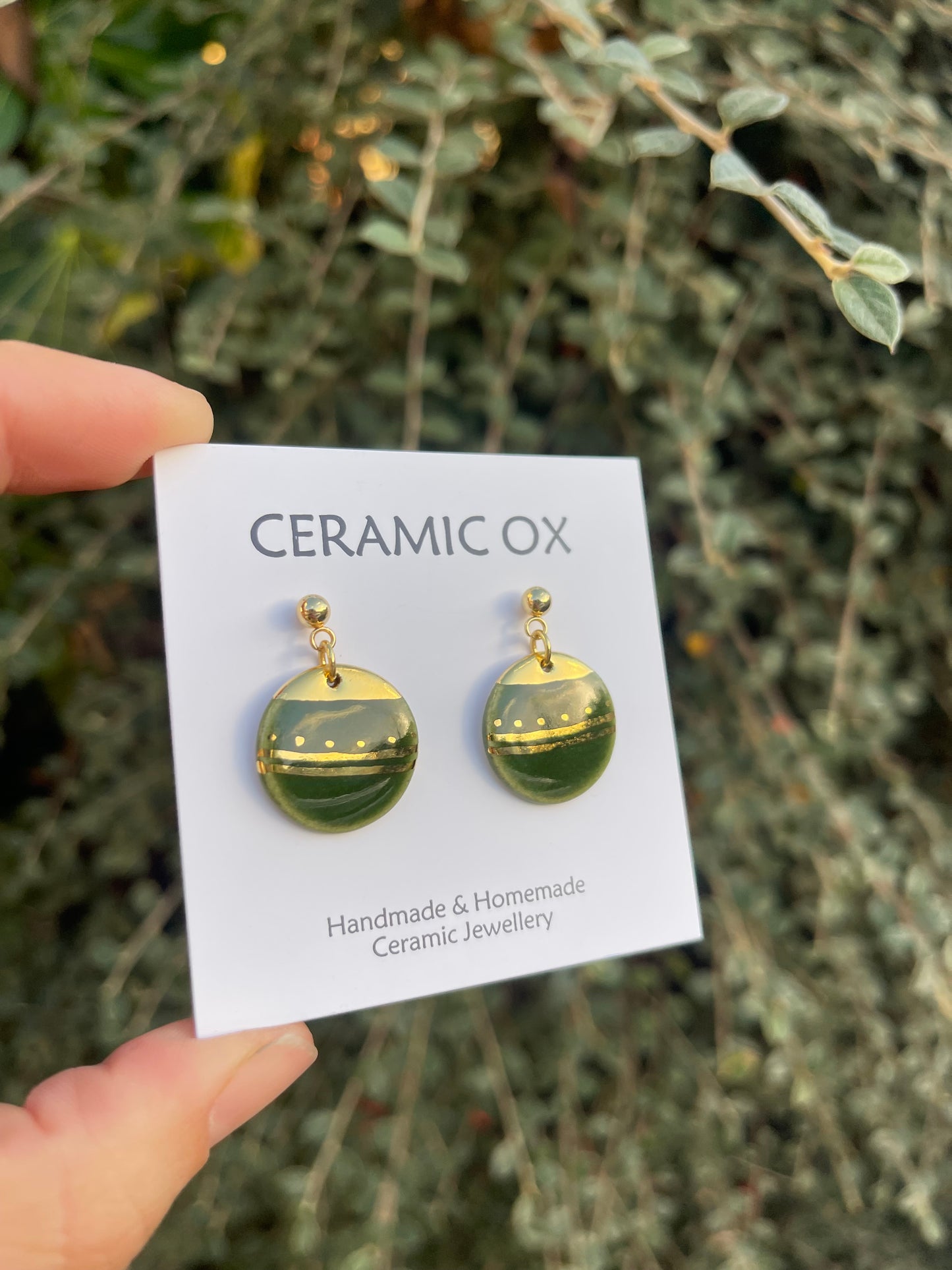 Velvet Green ‘baubles’ with gold decoration