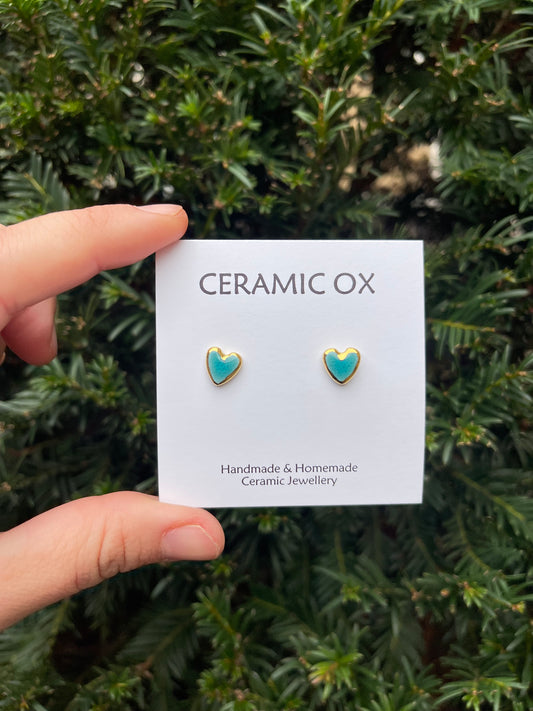 Tiny turquoise hearts