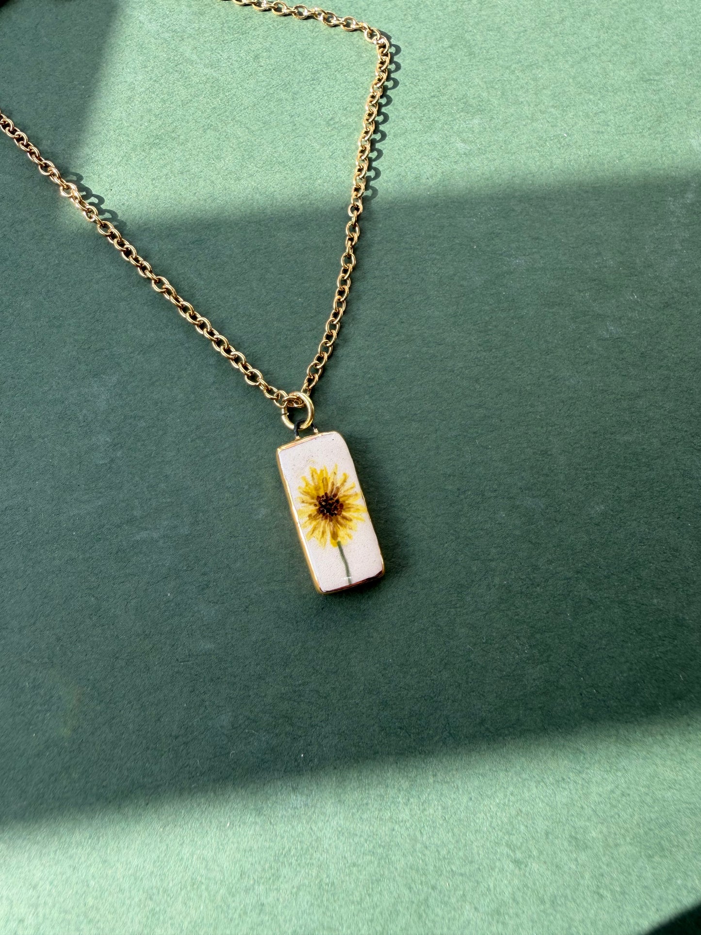 Sunflower pendant charm