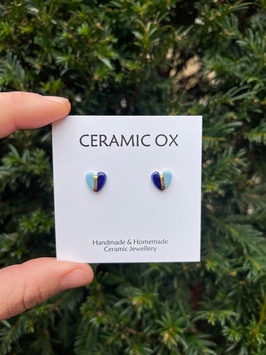 Tiny hearts (cobalt/baby blue)