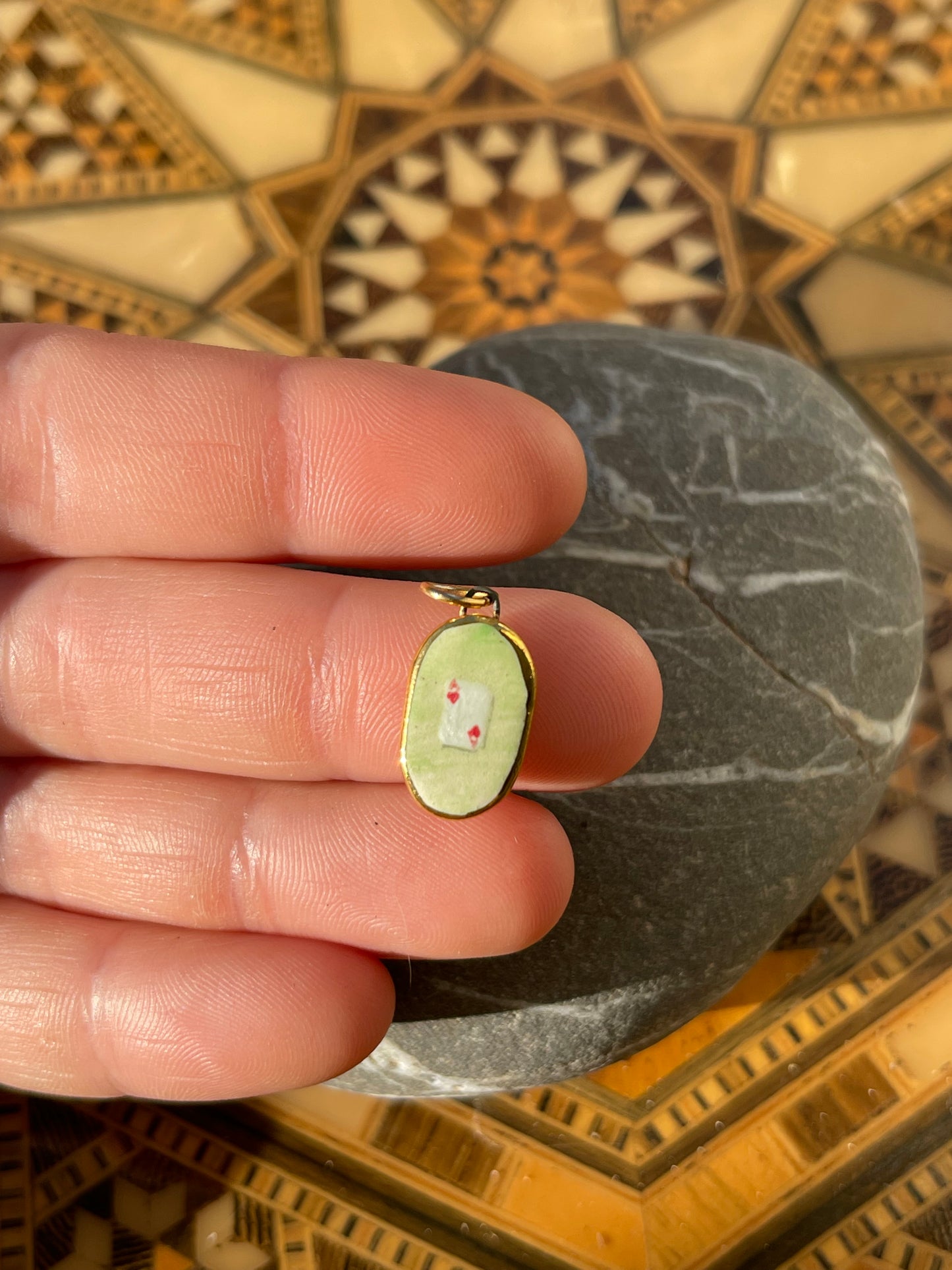 Ace of hearts pendant charm