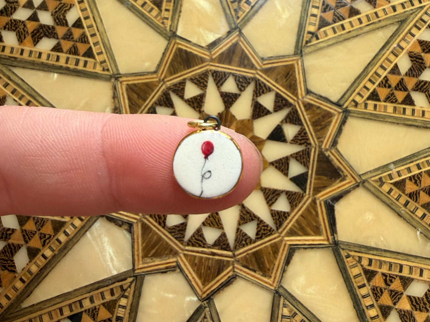 Red balloon pendant charm