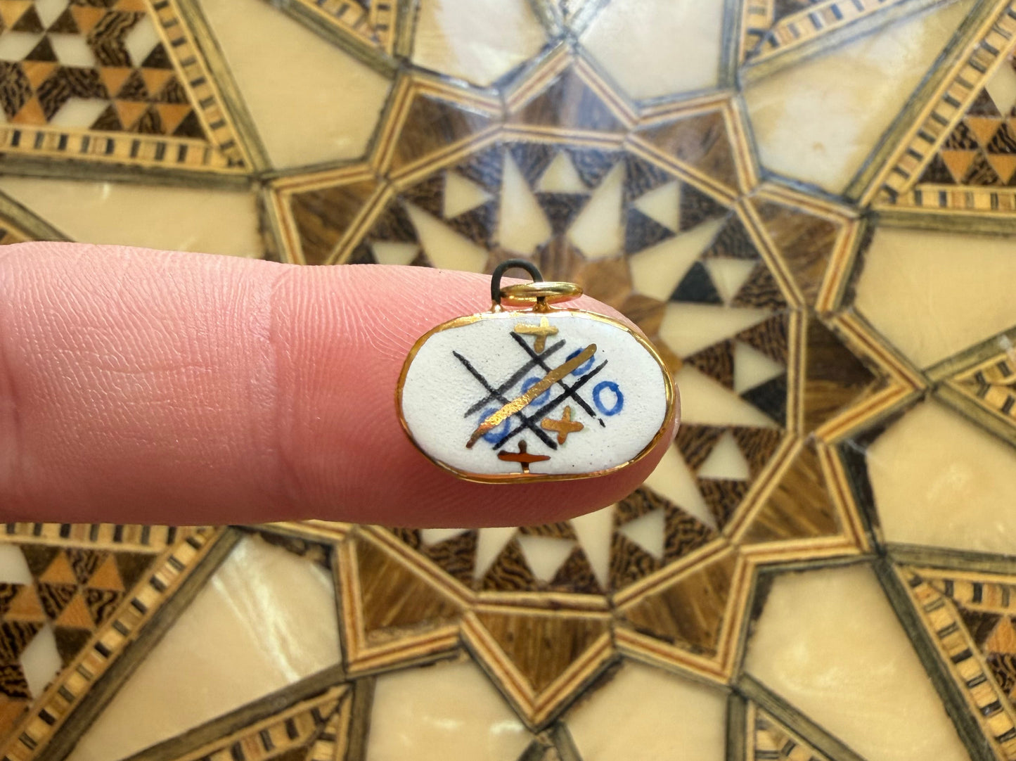 Tic tac toe pendant charm
