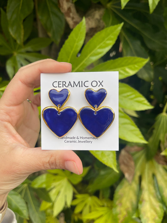 Cobalt double hearts