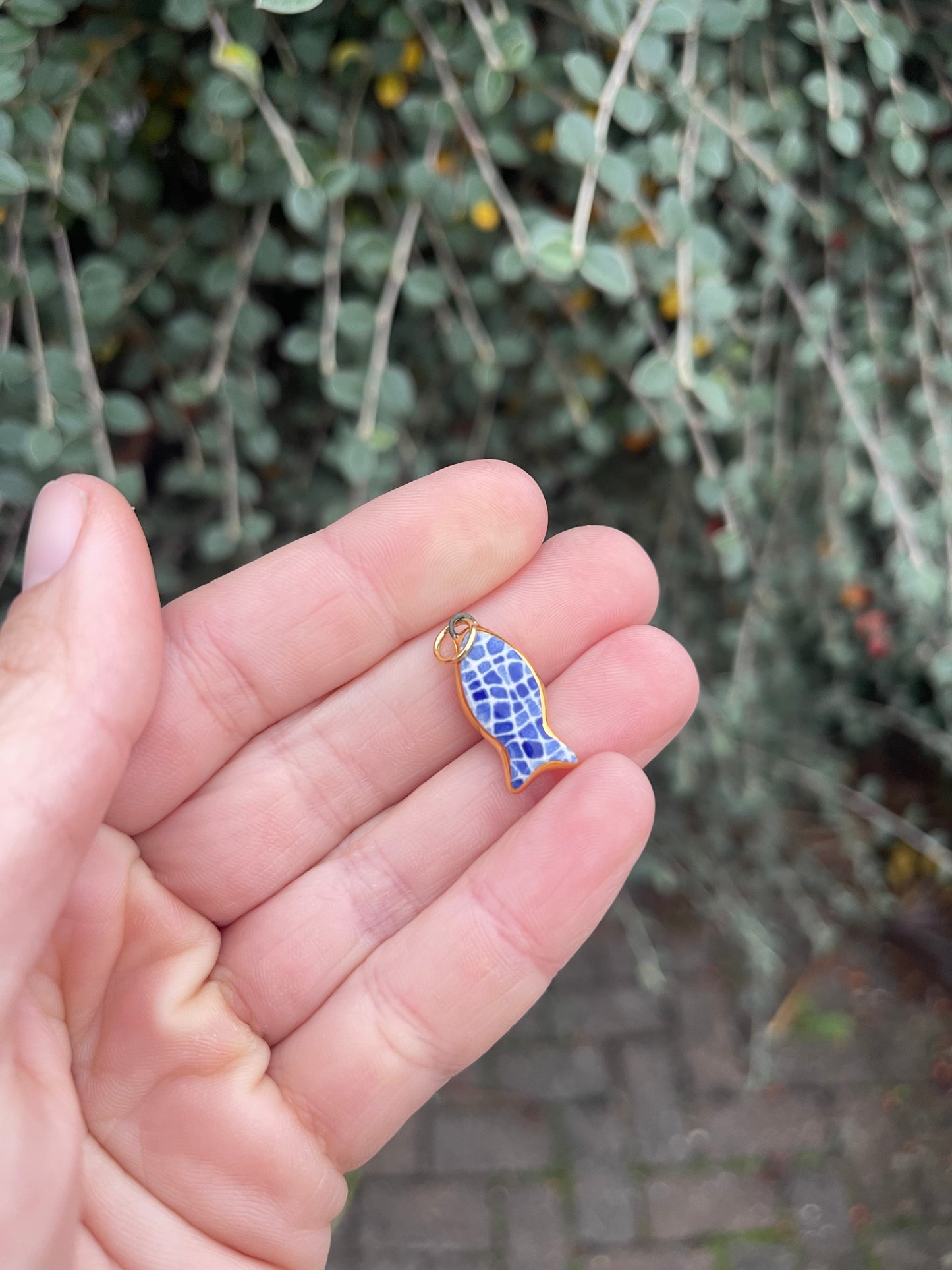 Watercolour fish charm