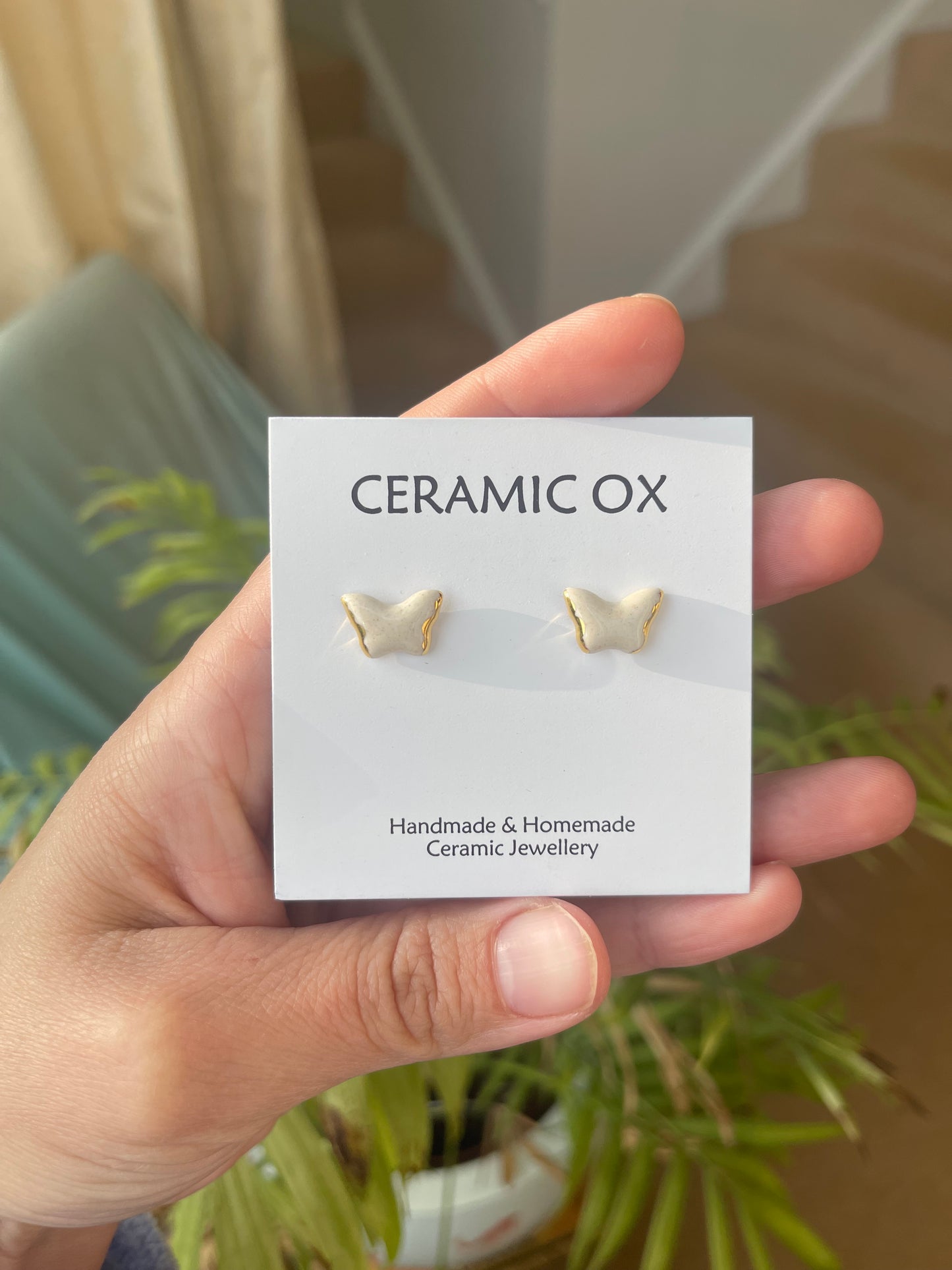 Tiny butterfly studs