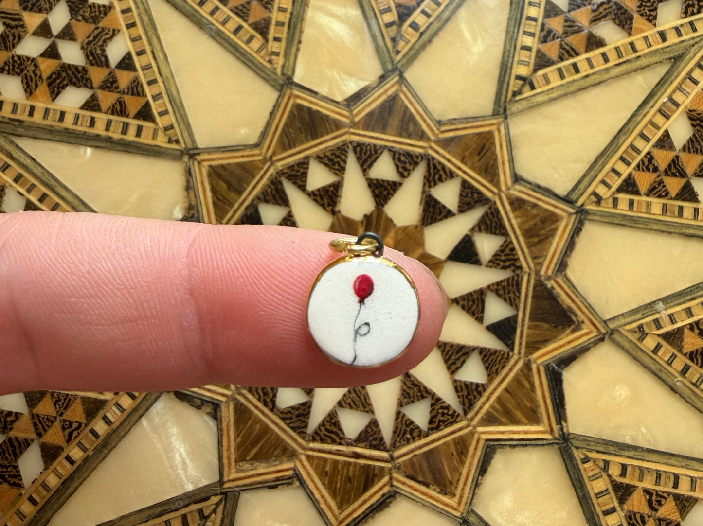 Red balloon pendant charm