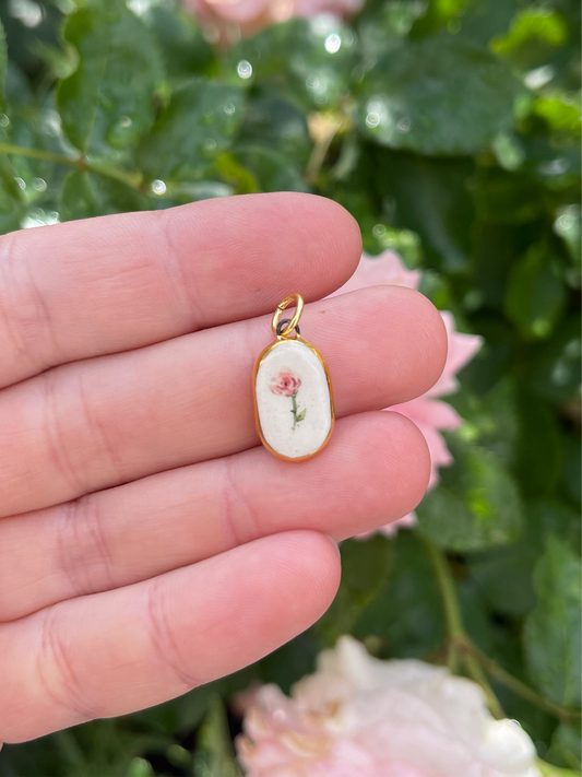 Rose pendant charm
