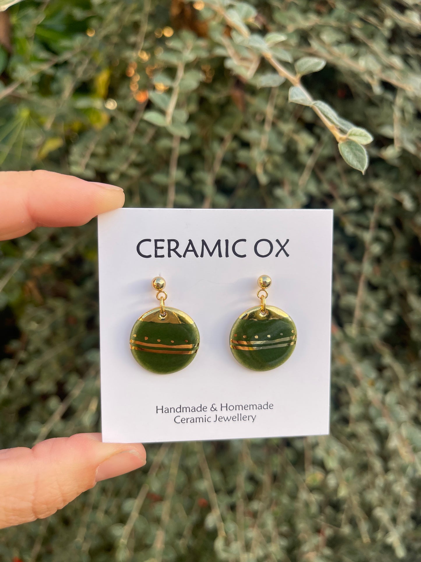 Velvet Green ‘baubles’ with gold decoration