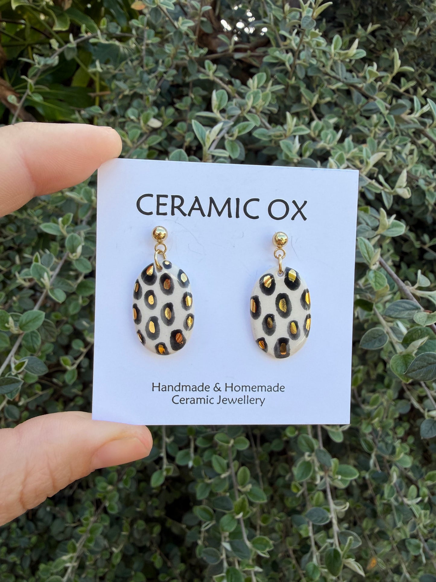 Leopard oval ball drops